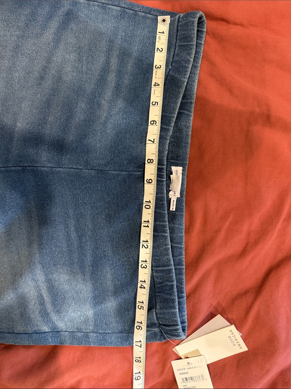 NWT Good American Blue Flare Pull-On Wide Leg Pants - 34” inseam - Picture 6 of 11